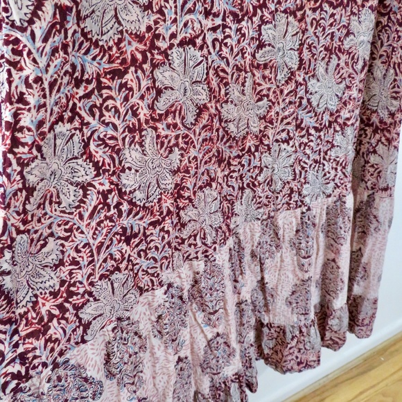 Marketplace Handwork of India Indian Cotton Maxi Dress 1W 1X Batik Print Tiered - Picture 6 of 7